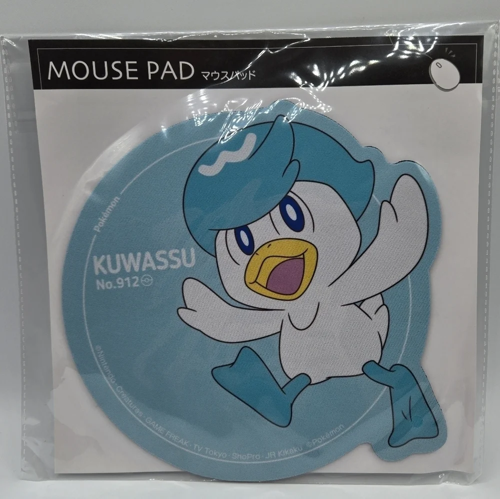 Pokemon Quaxly Kuwassu Blue White Mouse Pad